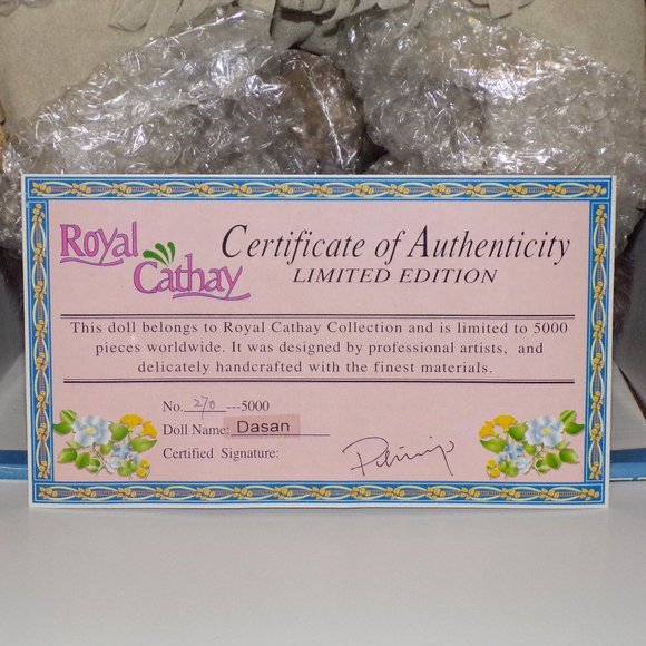 New Royal Cathay Limited Edition Native American Porcelain Doll - 20" - Picture 4 of 8